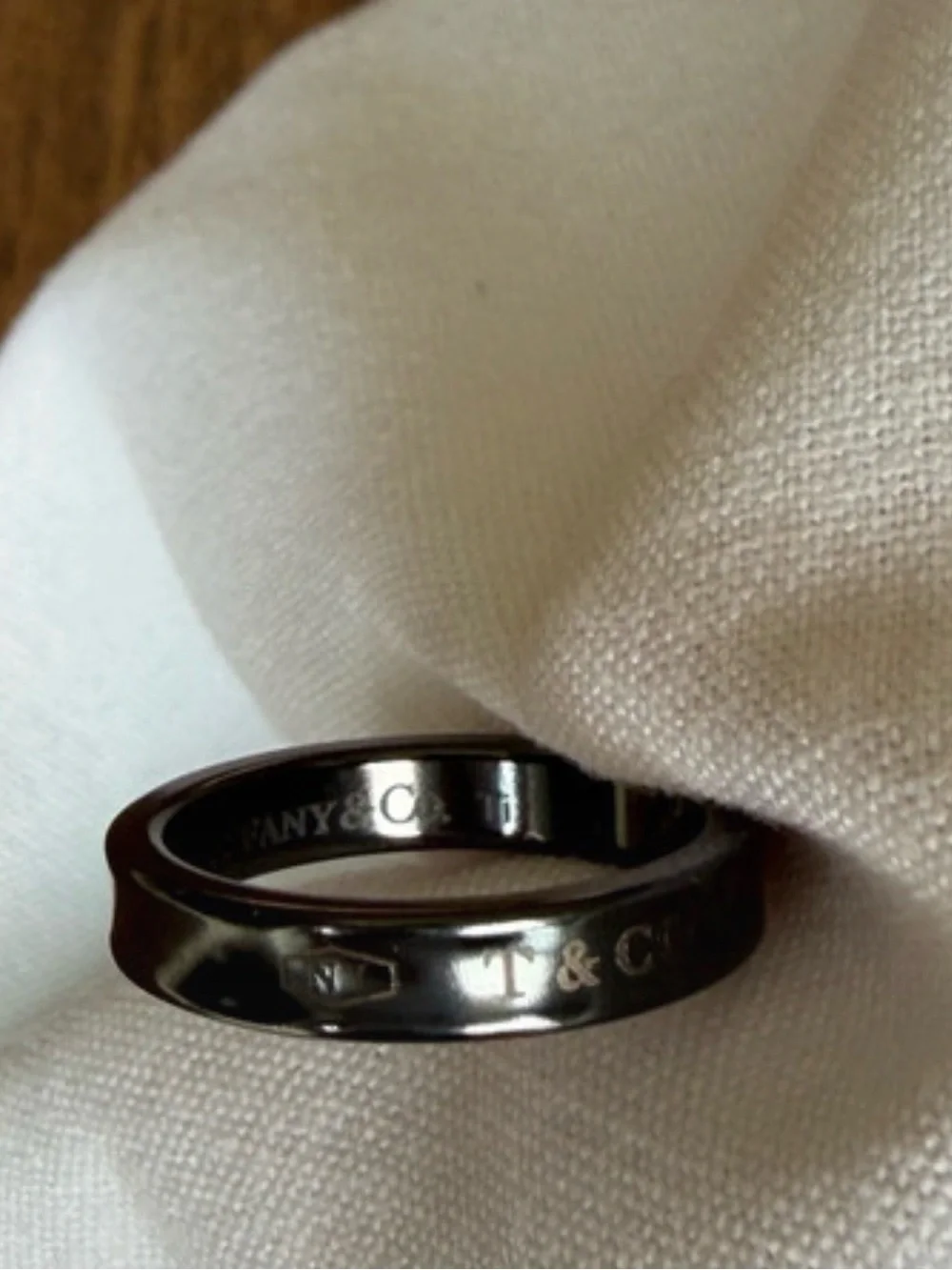 Tiffany & Co. Men's Black Ceramic Band Ring